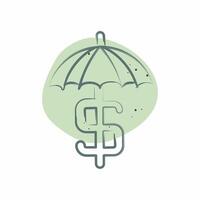 Icon Financial Protection. related to Audit symbol. Color Spot Style. design editable vector