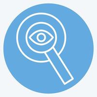 Icon Transparency. related to Audit symbol. blue eyes style. design editable vector
