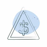 Icon Financial Risk. related to Audit symbol. Color Spot Style. design editable vector
