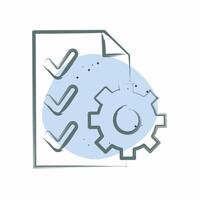 Icon Contract Management. related to Audit symbol. Color Spot Style. design editable vector