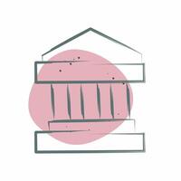 Icon Goverment. related to Audit symbol. Color Spot Style. design editable vector