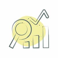 Icon Analysis. related to Audit symbol. Color Spot Style. design editable vector