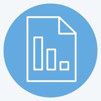 Icon Report. related to Audit symbol. blue eyes style. design editable vector