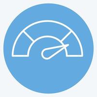 Icon Performance. related to Audit symbol. blue eyes style. design editable vector