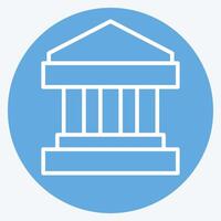Icon Goverment. related to Audit symbol. blue eyes style. design editable vector