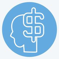 Icon Financial Advisor. related to Audit symbol. blue eyes style. design editable vector