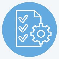 Icon Contract Management. related to Audit symbol. blue eyes style. design editable vector