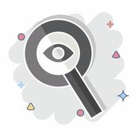 Icon Transparency. related to Audit symbol. comic style. design editable vector