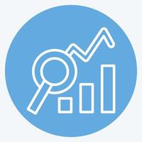 Icon Analysis. related to Audit symbol. blue eyes style. design editable vector