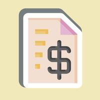 Sticker Tax Return. related to Audit symbol. design editable vector