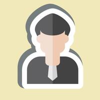 Sticker Inspector. related to Audit symbol. design editable vector