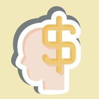 Sticker Financial Advisor. related to Audit symbol. design editable vector