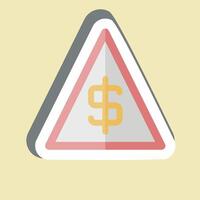 Sticker Financial Risk. related to Audit symbol. design editable vector
