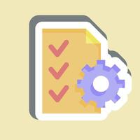 Sticker Contract Management. related to Audit symbol. design editable vector