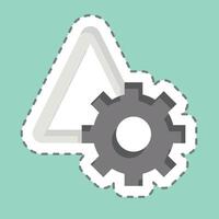 Sticker line cut Risk Management. related to Audit symbol. design editable vector