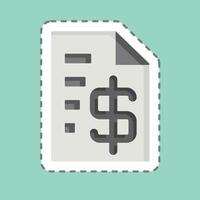 Sticker line cut Tax Return. related to Audit symbol. design editable vector