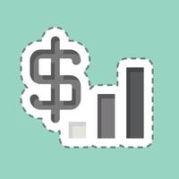 Sticker line cut Revenue. related to Audit symbol. design editable vector