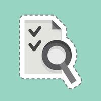 Sticker line cut Audit. related to Audit symbol. design editable vector