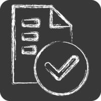 Icon Standarts. related to Audit symbol. chalk Style. design editable vector