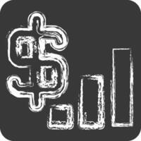 Icon Revenue. related to Audit symbol. chalk Style. design editable vector