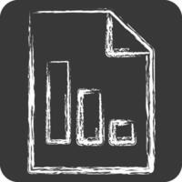 Icon Report. related to Audit symbol. chalk Style. design editable vector