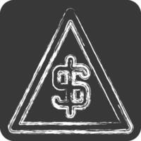 Icon Financial Risk. related to Audit symbol. chalk Style. design editable vector
