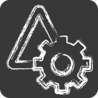 Icon Risk Management. related to Audit symbol. chalk Style. design editable vector