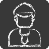 Icon Inspector. related to Audit symbol. chalk Style. design editable vector