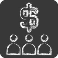 Icon Review. related to Audit symbol. chalk Style. design editable vector