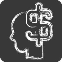 Icon Financial Advisor. related to Audit symbol. chalk Style. design editable vector