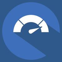 Icon Performance. related to Audit symbol. long shadow style. design editable vector