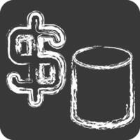 Icon Finance. related to Audit symbol. chalk Style. design editable vector