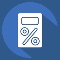 Icon Tax. related to Audit symbol. long shadow style. design editable vector