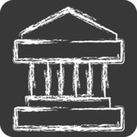 Icon Goverment. related to Audit symbol. chalk Style. design editable vector