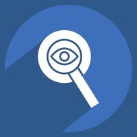 Icon Transparency. related to Audit symbol. long shadow style. design editable vector