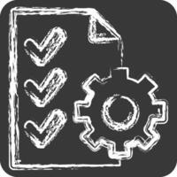 Icon Contract Management. related to Audit symbol. chalk Style. design editable vector