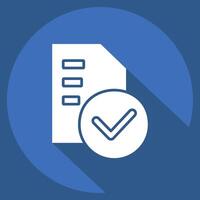 Icon Standarts. related to Audit symbol. long shadow style. design editable vector