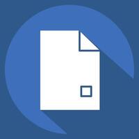 Icon Report. related to Audit symbol. long shadow style. design editable vector