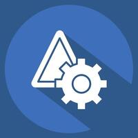 Icon Risk Management. related to Audit symbol. long shadow style. design editable vector
