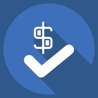 Icon Agreement. related to Audit symbol. long shadow style. design editable vector