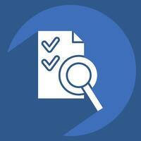 Icon Audit. related to Audit symbol. long shadow style. design editable vector
