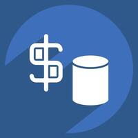 Icon Finance. related to Audit symbol. long shadow style. design editable vector