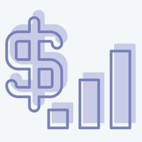 Icon Revenue. related to Audit symbol. two tone style. design editable vector