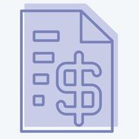 Icon Tax Return. related to Audit symbol. two tone style. design editable vector