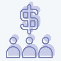 Icon Review. related to Audit symbol. two tone style. design editable vector