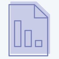 Icon Report. related to Audit symbol. two tone style. design editable vector