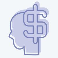 Icon Financial Advisor. related to Audit symbol. two tone style. design editable vector