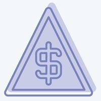 Icon Financial Risk. related to Audit symbol. two tone style. design editable vector