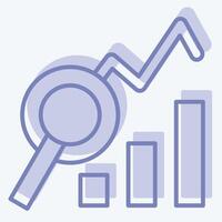 Icon Analysis. related to Audit symbol. two tone style. design editable vector