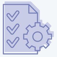 Icon Contract Management. related to Audit symbol. two tone style. design editable vector